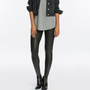 COPY - NWT SPANX Faux Black Leather Leggings L petite